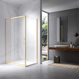 Złota szczotkowana kabina prysznicowa prostokątna 100x90 KZ104A