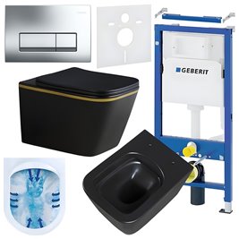 Zestaw podtynkowy stelaż GEBERIT DUOFIX + miska RAIN-MTB-GL-RIM-03 + przycisk DELTA 50 chrom