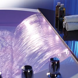 Wanna z hydromasażem okrągła do zabudowy + obudowa 155x155 cm Della 916