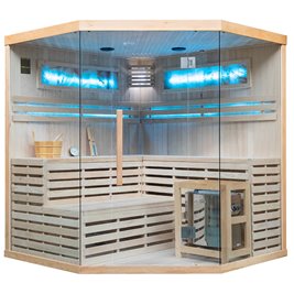 Sauna sucha fińska piec 6 KW Harvia BC60 + kamień solny 180X180X200CM MO-EA4CS Mazur