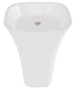 Umywalka wolnostojąca z konglomeratu biały połysk Assos Besco UMD-A-WO