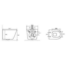Zestaw podtynkowy stelaż CERSANIT MITO 40 MECH + RAIN-BL-GL-RIM-03 + przycisk ENTER II czarny mat