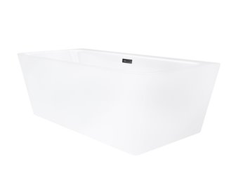 Wanna akrylowa, przyścienna wolnostojąca Iseo Corsan 150 cm korek klik-klak czarny