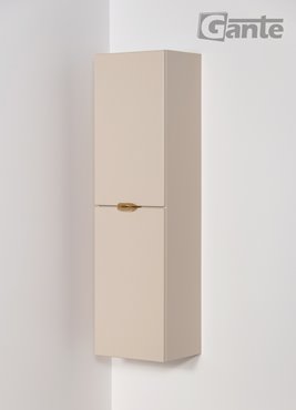 Słupek łazienkowy wiszący piaskowy złoty uchwyt 143,5x40 cm Magnolia Gante