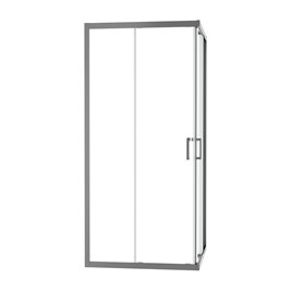 Stal szczotkowana kabina prysznicowa kwadratowa szkło przeźroczyste 90x90 cm Modern Besco MKGM-90-190C zdjęcie 4