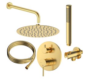 Zestaw prysznicowy podtynkowy złoto szczotkowane Ultimate ANUL121221 Avapax