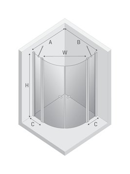 Kabina prysznicowa półokrągła 90x90 K-0419 New Soleo New Trendy