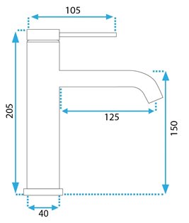 Inox bateria umywalkowa niska Clif Rea