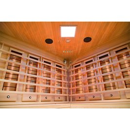 Sauna na podczerwień 6-osobowa 180x180 cm grzejniki kwarcowe i karbonowe Alta7 Infrared