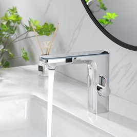 Chromowana bateria bezdotykowa automatyczna F14A LCD