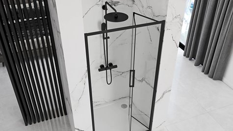 Drzwi prysznicowe składane 80 cm Rapid Fold Rea