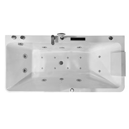 Przyścienna wanna z hydromasażem prostokątna konglomerat 170x80 cm MO-1803AB