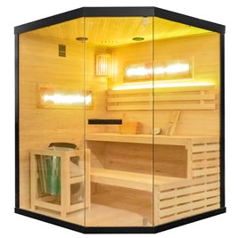 Sauna fińska pięciokątna 5 osobowa wysokotemperaturowa 6W Harvia 150x150 cm Lark4