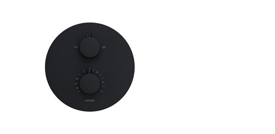 Podtynkowy zestaw prysznicowy termostat kolor czarny Lugo Z03TBL Corsan