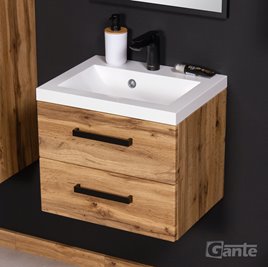 Szafka wisząca z umywalką 50 cm kolor dąb naturalny 39/2 seria Fokus Loft Gante