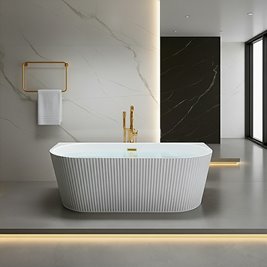 Wanna wolnostojąca przyścienna korek złoty 170 cm Carlo Led Hydrosan