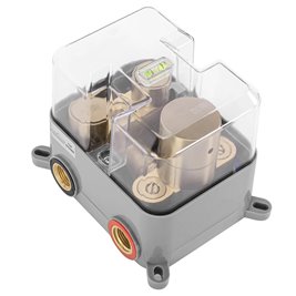 Złoty szczotkowany zestaw prysznicowy podtynkowy z termostatem Lungo Rea Gold Brush