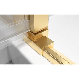 Złota kabina prysznicowa drzwi składane prostokątna 90x80 KZ12AG