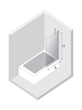 Czarny parawan nawannowy 90x140 cm P-0051 New Soleo Black New Trendy