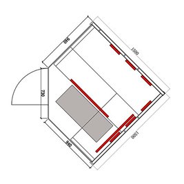 Sauna na podczerwień 150X150X200CM MO-EA3CR Infrared Mazur