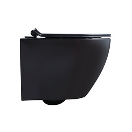 Czarna matowa miska wc wisząca Mizu Rimless 4.0 MIZU-MTB-RIM-01 Hydrosan