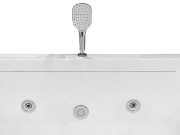Przyścienna wanna z hydromasażem prostokątna konglomerat 150x75 cm MO-1803