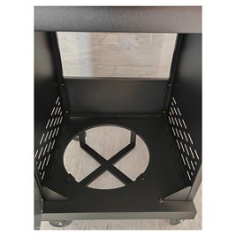 Grill gazowy ZEUS-A kolor czarny ruszt żeliwny moc 8,5 kW + pokrowiec + palnik boczny