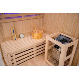 Sauna fińska 2-osobowa narożna 120x120 cm piec Harvia 3,5KW Bodo2