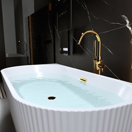 Wanna wolnostojąca przyścienna korek złoty 170 cm Carlo Led Hydrosan