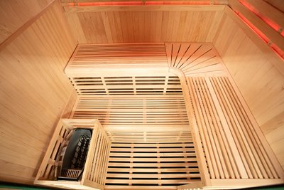 Sauna sucha fińska piec 6 KW Harvia BC60 + kamień solny 180X160X200CM MO-EA4-I Mazur