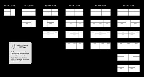Szafka łazienkowa wisząca moduł 40 cm SETTO MODULO kolor biały połysk