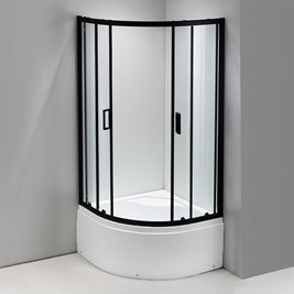 Kabina prysznicowa na głębokim brodziku czarny profil 80x80 Maja Hydrosan