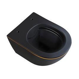 Zestaw podtynkowy stelaż GEBERIT DUOFIX + miska MIZU-MTB-GL-RIM-03 + przycisk DELTA 50 czarny mat