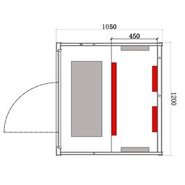 Sauna na podczerwień 3-osobowa 120x105 cm grzejniki kwarcowe i karbonowe Alta2 Infrared