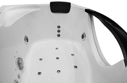 Wanna z hydromasażem narożna 169x90 cm prawa MO-0024