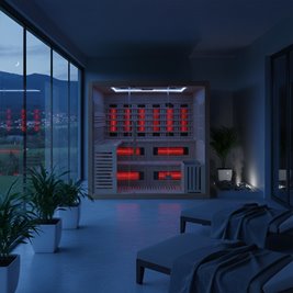 Sauna Combo na podczerwień + fińska 6-osobowa 200x160 cm Helsi2 8KW