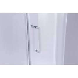 Chromowana kabina prysznicowa pięciokątna 80x80 drzwi uchylne KZ91A