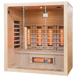 Sauna na podczerwień 4-osobowa 175x120 cm grzejniki kwarcowe i karbonowe Alta5 Infrared