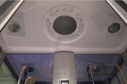 Prostokątna kabino wanna z hydromasażem + sauna 145x85 cm MO-09944AS