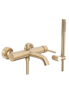 Bateria wannowa podtynkowa box Lungo Rea złoto szczotkowane