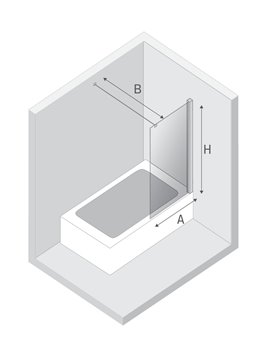 Czarny parawan nawannowy 90x140 cm P-0051-WP New Soleo Black New Trendy