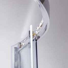 Kabina prysznicowa półokrągła 100x100 cm drzwi rozsuwane ZKM-119