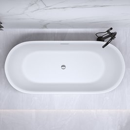 Wanna wolnostojąca czarno-biała 170 cm Cesana Hydrosan
