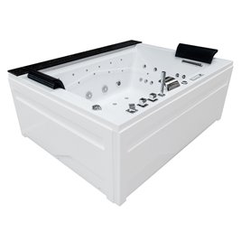 Wanna z hydromasażem prostokątna do zabudowy + obudowa Kalambo BL 190x150 cm