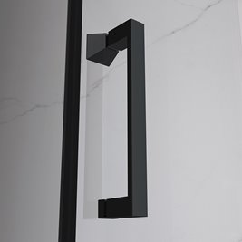 Czarne drzwi prysznicowe składane do wnęki 80 cm ZES-KZ21B-BL-80