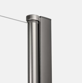 Stalowa szczotkowana kabina prysznicowa kwadratowa 70x70 K-2173 New Soleo Gunmetal Brushed New Trendy