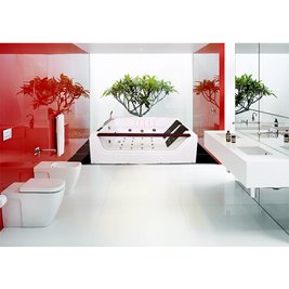 Wanna z hydromasażem prostokątna podgrzewacz wody 180x120 cm Imperia 610