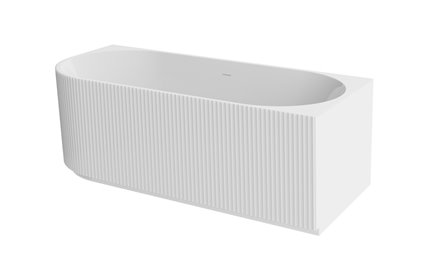Denaya Besco biała wanna wolnostojąca 150 cm prawa syfon chrom WAS-150-DPC