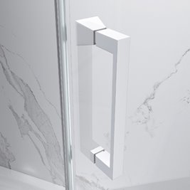 Biała kabina prysznicowa prostokątna drzwi uchylne 110x90 KZ03B