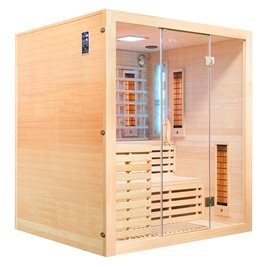 Sauna na podczerwień czteroosobowa panele sól himalajska 180X160X200CM MO-EA4R Infrared Mazur